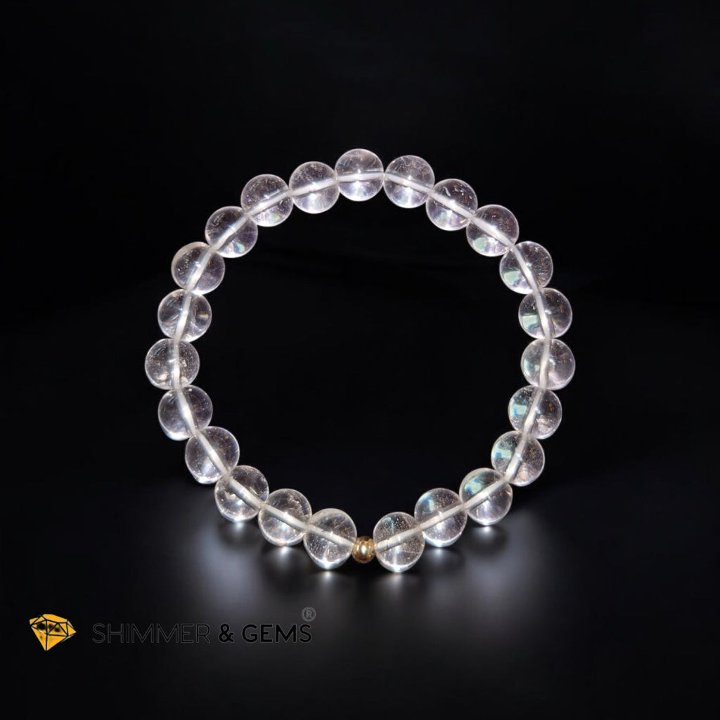 Clear Quartz with 14k Gold-Filled Bead (8mm) lightcoded & attuned