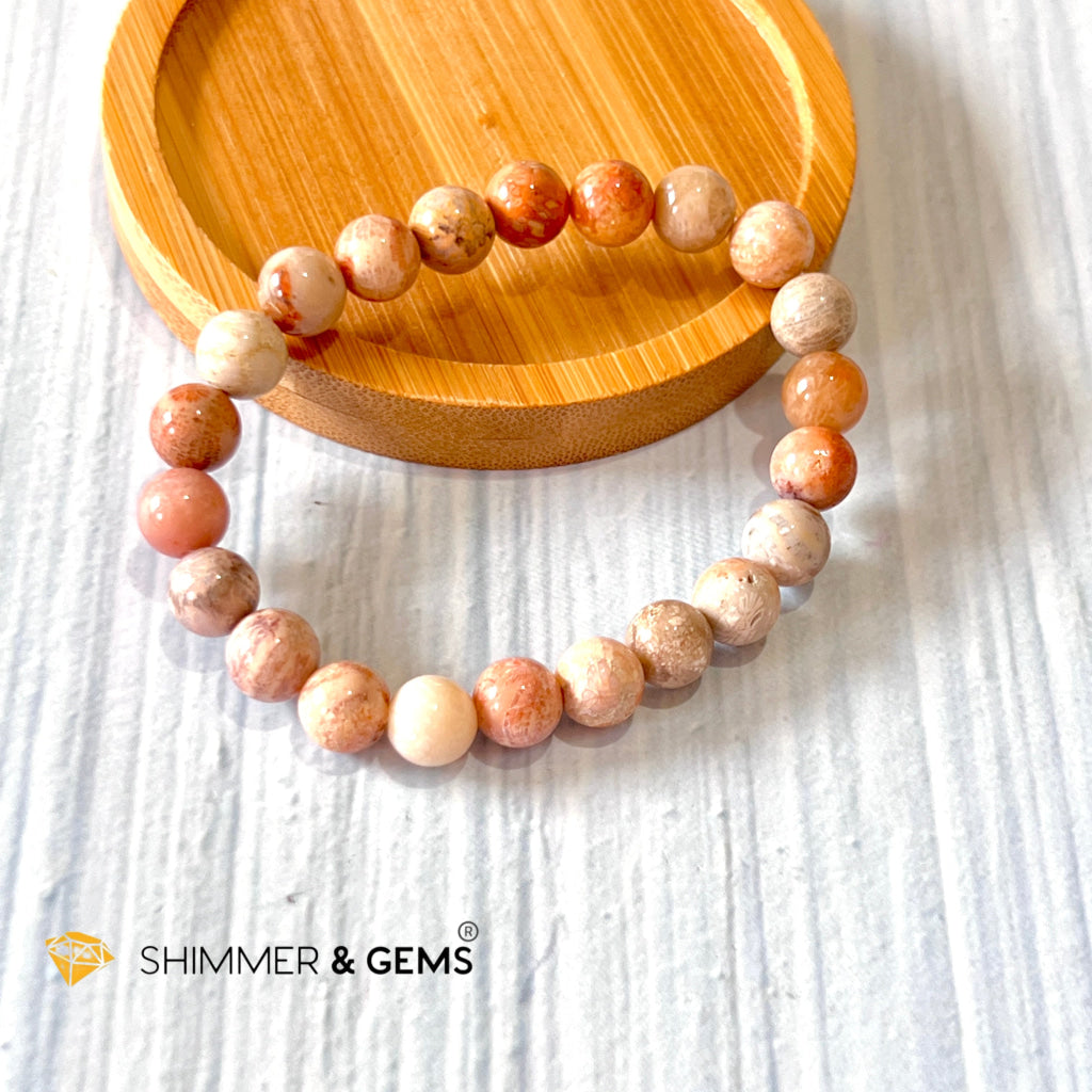 Coral (Natural) 8Mm Bracelet