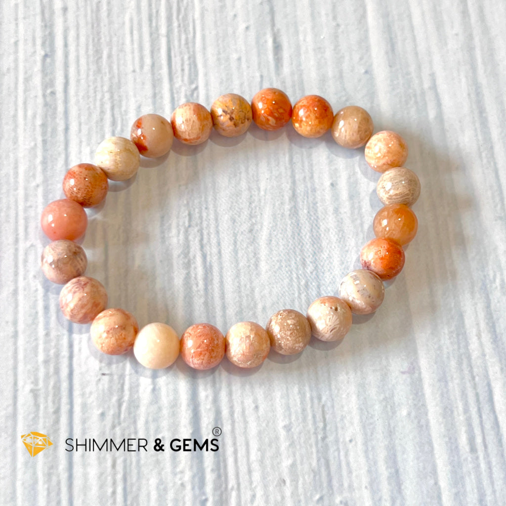 Coral (Natural) 8Mm Bracelet