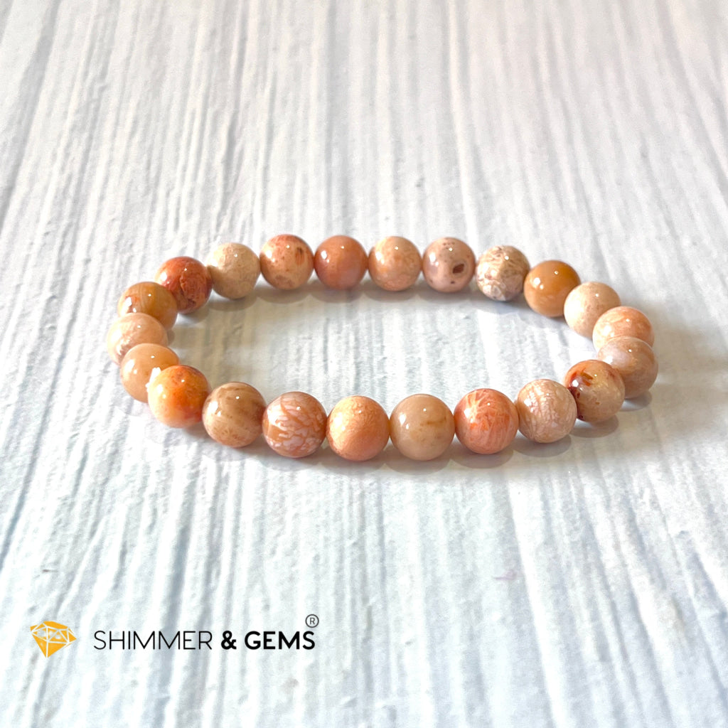 Coral (Natural) 8Mm Bracelet