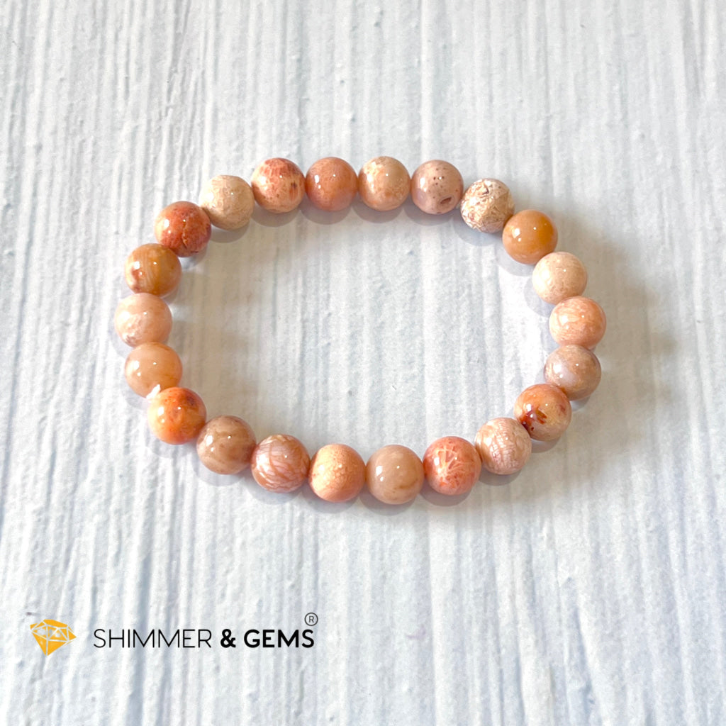 Coral (Natural) 8Mm Bracelet