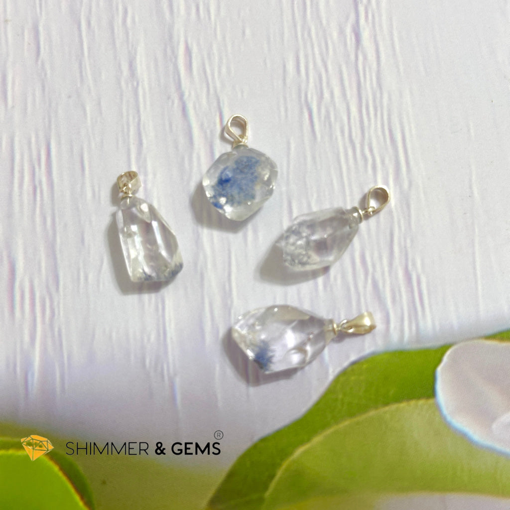 Dumortierite Raw 925 Silver Pendant (AAA)