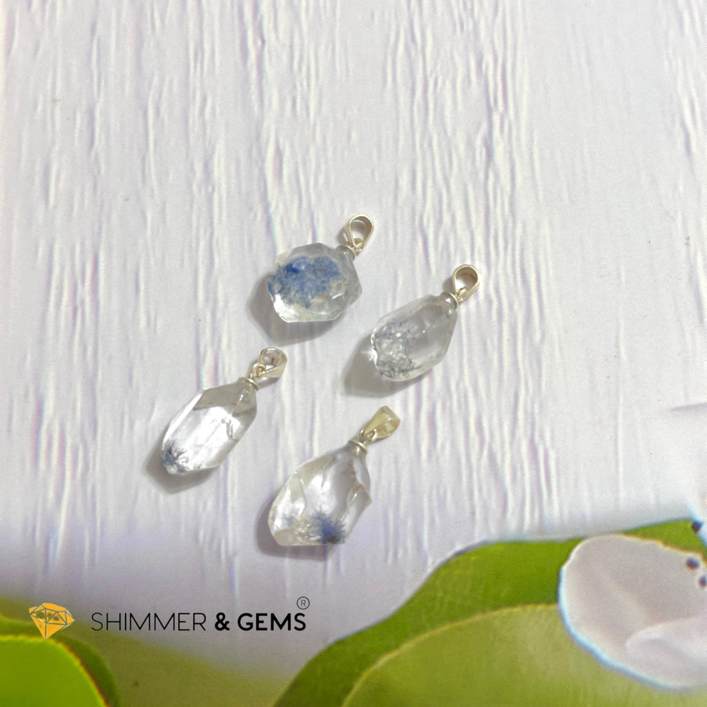 Dumortierite Raw 925 Silver Pendant (AAA)