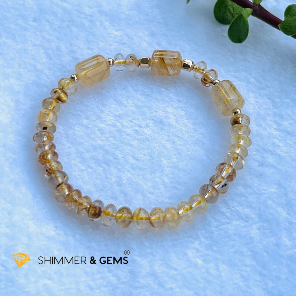 Elegance Golden Rutilated Bracelet (Good Luck) Bracelets
