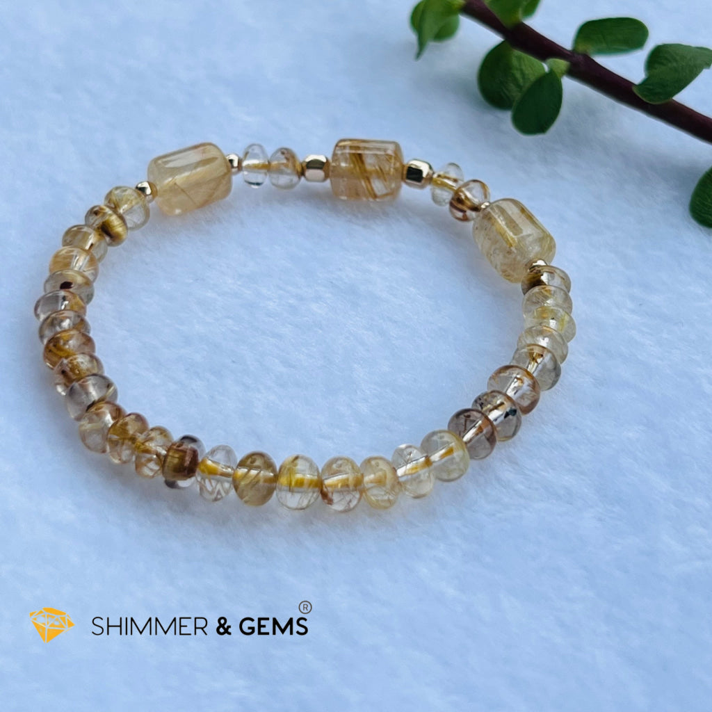 Elegance Golden Rutilated Bracelet (Good Luck) Bracelets