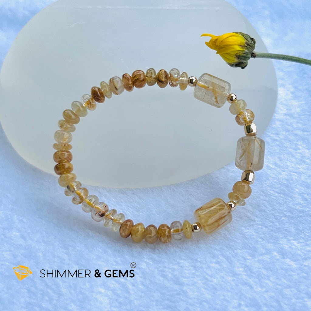 Elegance Golden Rutilated Bracelet (Good Luck) Bracelets