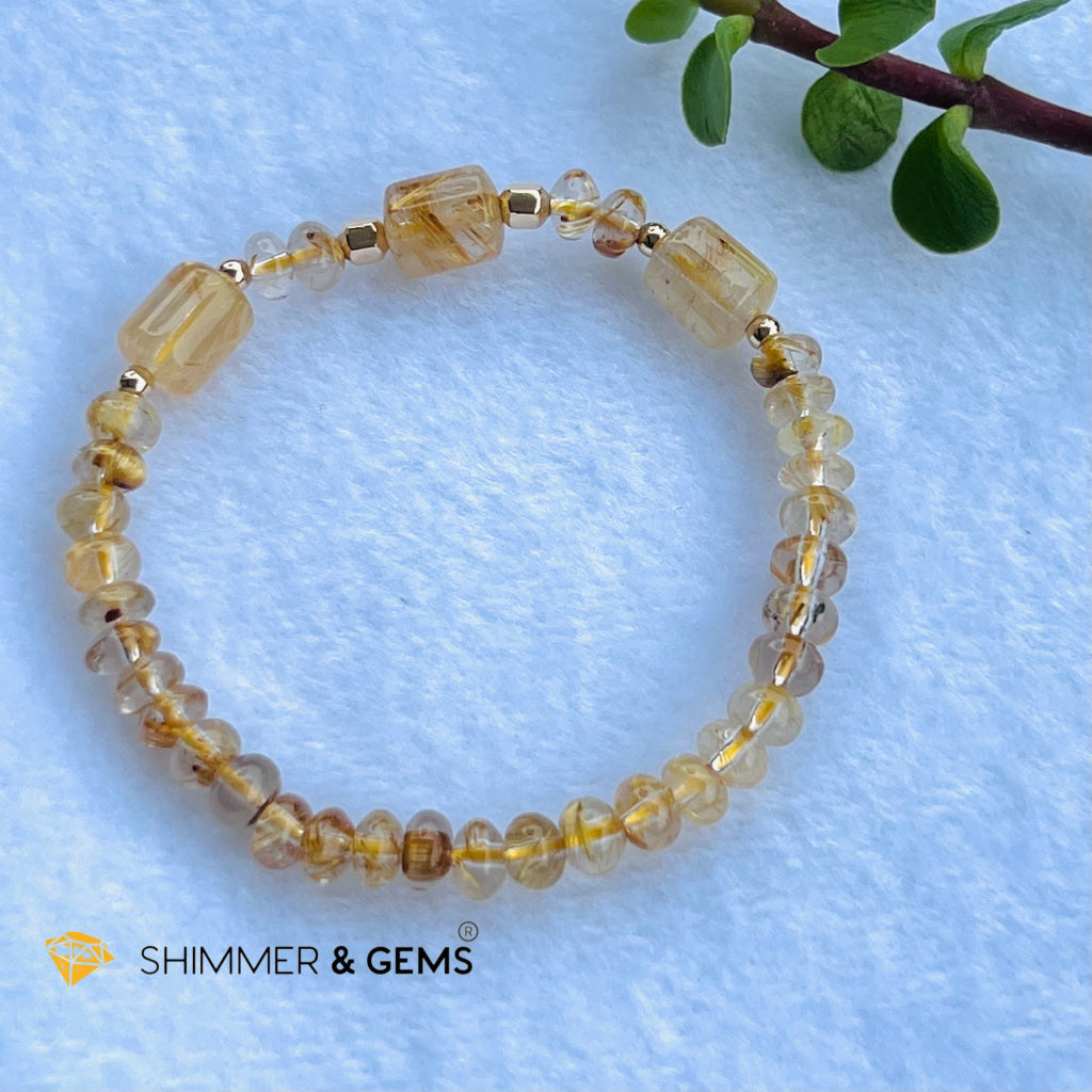 Elegance Golden Rutilated Bracelet (Good Luck) Bracelets