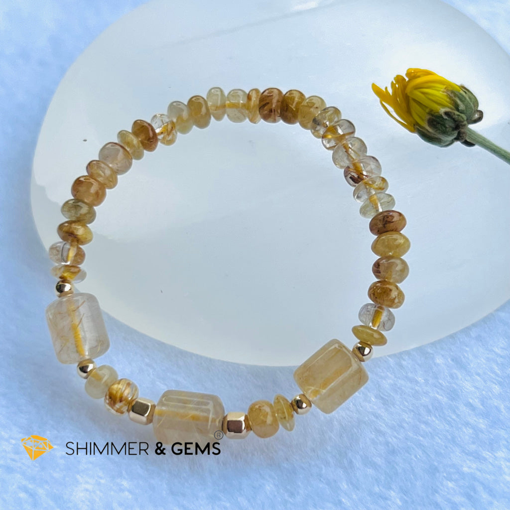 Elegance Golden Rutilated Bracelet (Good Luck) Bracelets
