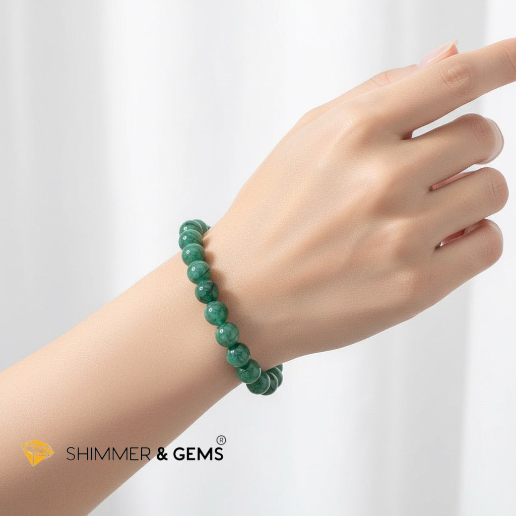 Emerald Premium AAAA 6mm Bracelet (Second Luckiest Stone in the World)