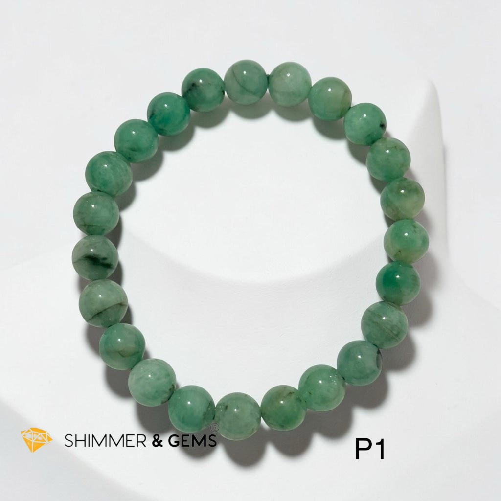 Emerald Premium AAAA 8mm Bracelet (Second Luckiest Stone in the World)
