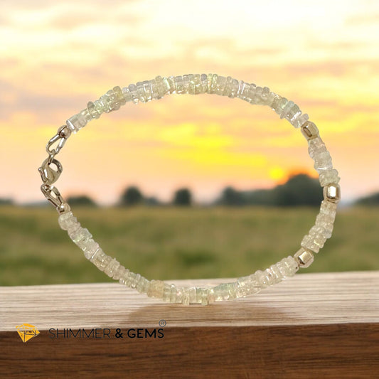 Ethiopian Opal Rondelle 3x4mm Bracelet with Gold-Filled Clasp and Beads (AAA Grade) Premium