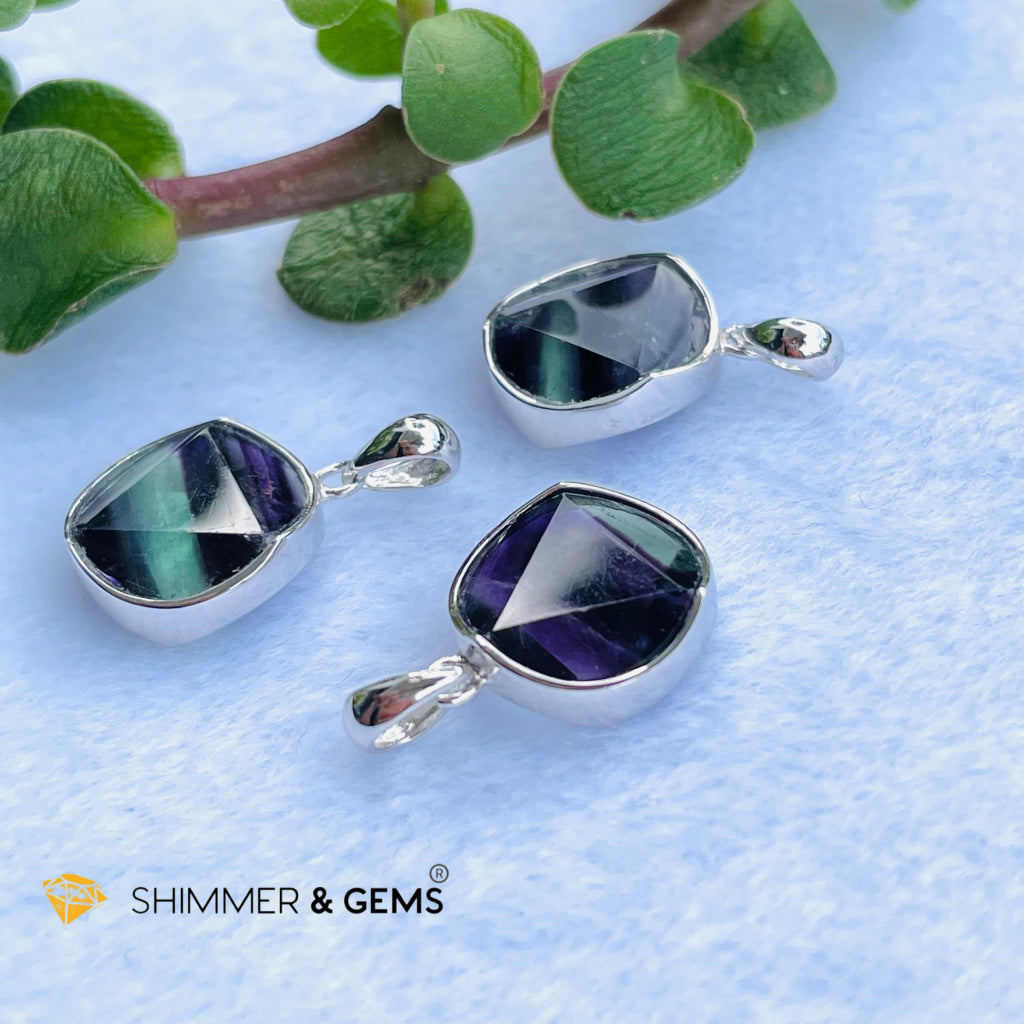 Star Of David Fluorite 12Mm Pendants 925 Silver (Immune Booster) Charms &