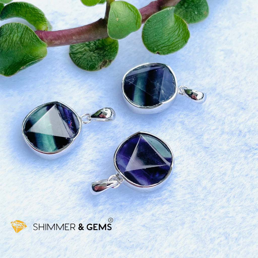 Star Of David Fluorite 12Mm Pendants 925 Silver (Immune Booster) Charms &