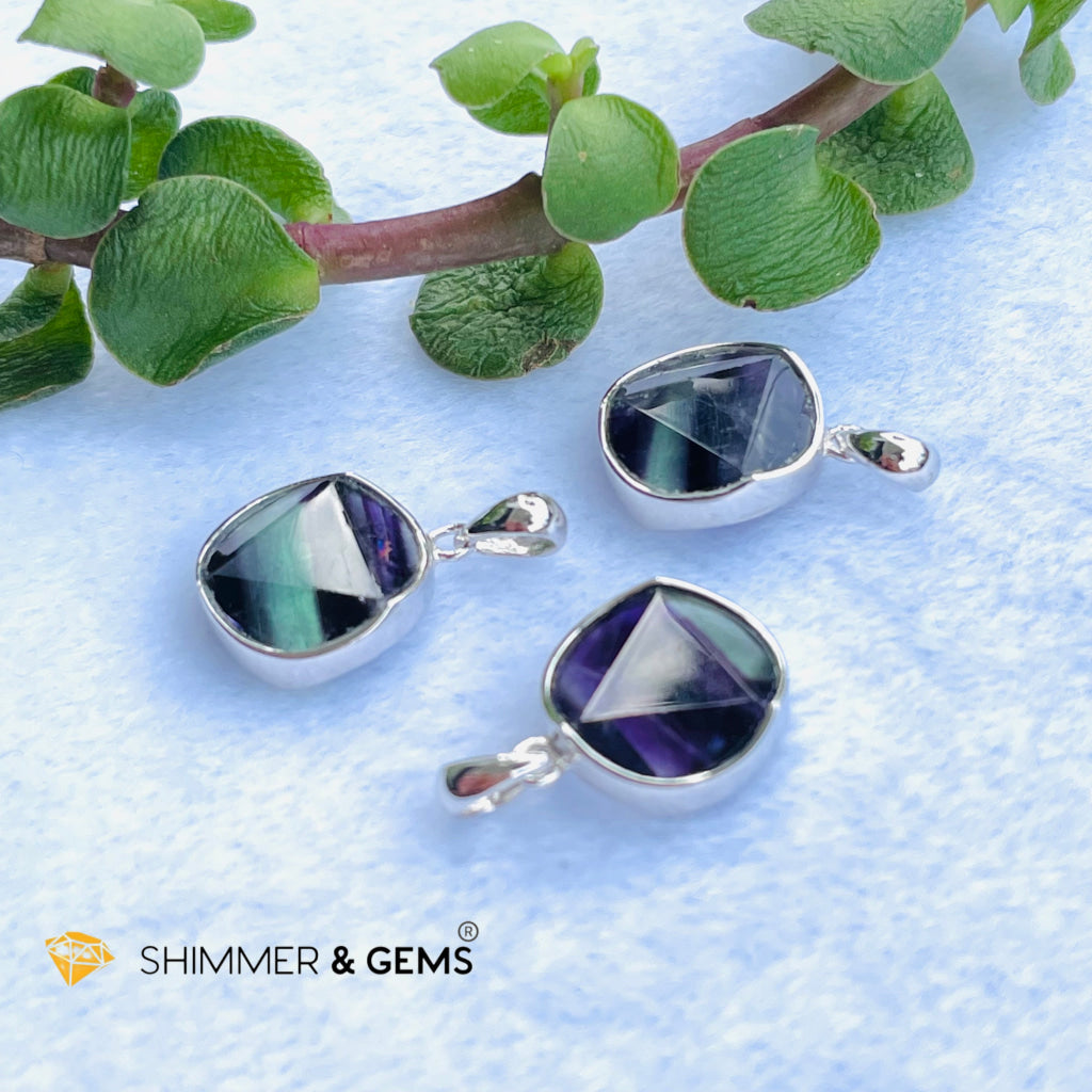 Star Of David Fluorite 12Mm Pendants 925 Silver (Immune Booster) Charms &