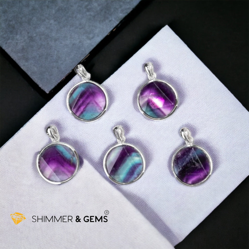 Fluorite Star of David Pendant 925 Silver (Immune Booster)