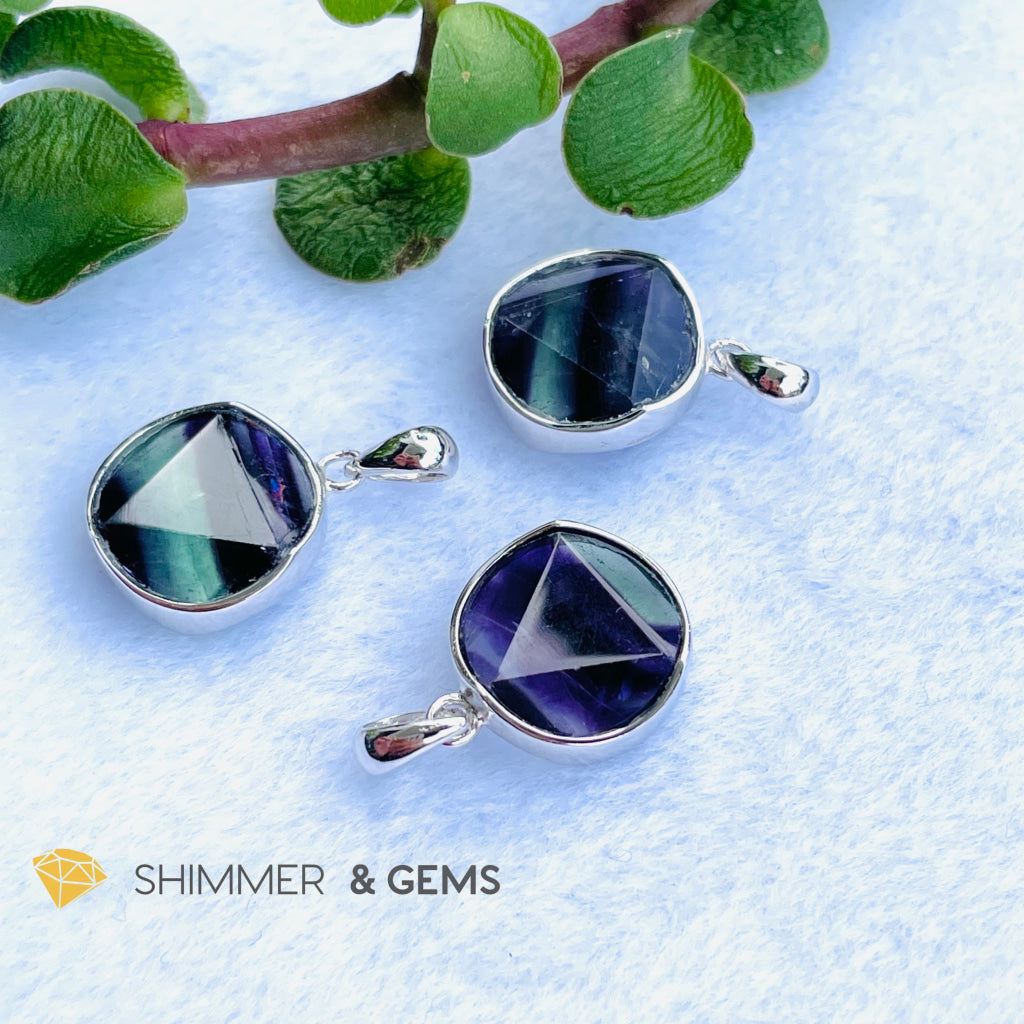 Star Of David Fluorite 12Mm Pendants 925 Silver (Immune Booster) Charms &