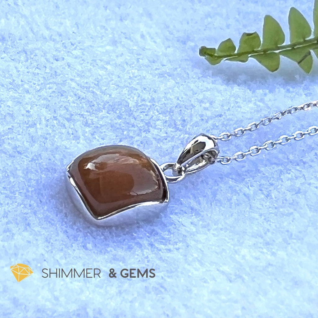 Gold Sunstone Square Pendant 10X10Mm Only Charms & Pendants