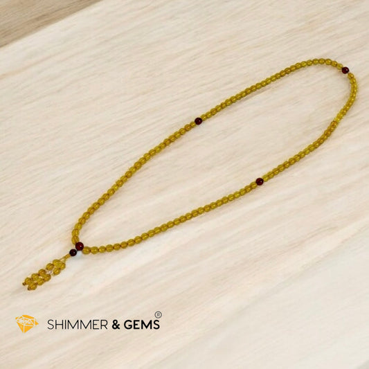 Golden Amber 5mm Mala – 108 Beads (Radiance of the Sun) Pre-coded & Activated