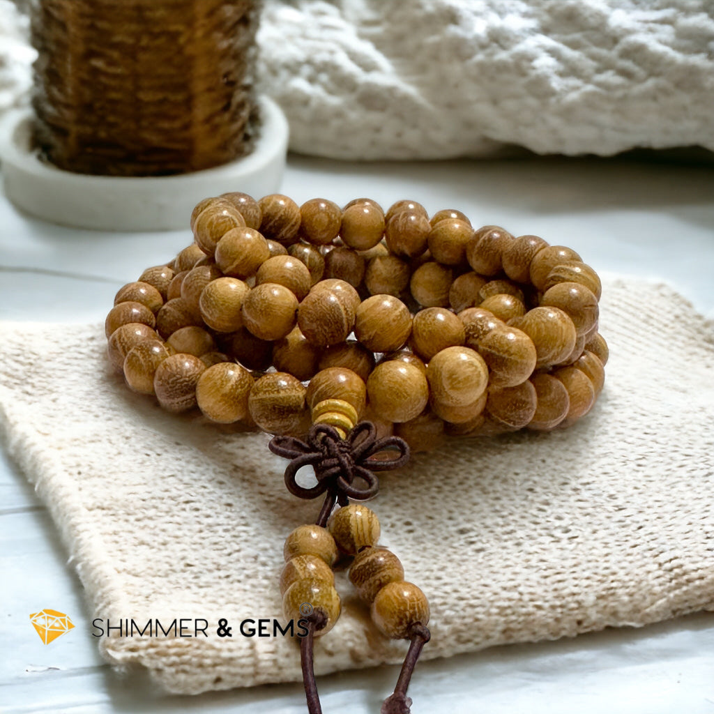 Golden Sandalwood 108 Mala Beads (Mexico)