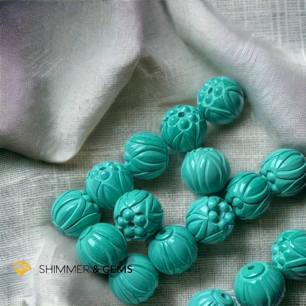 Golden Sunstone Rondelle with Lotus Turquoise Bracelet