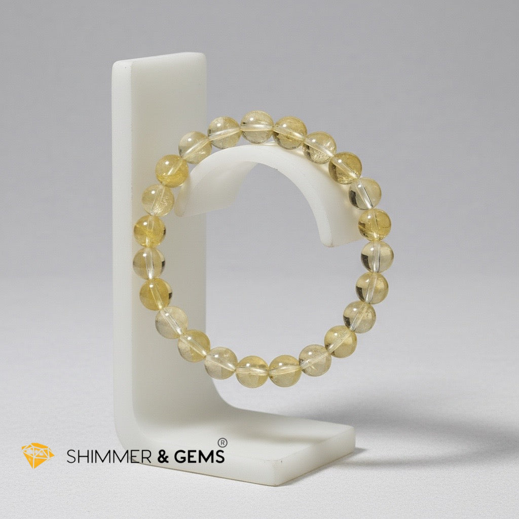 Golden Yellow Azeztulite 8mm Bracelet (30% OFF) Personal Power & Luck