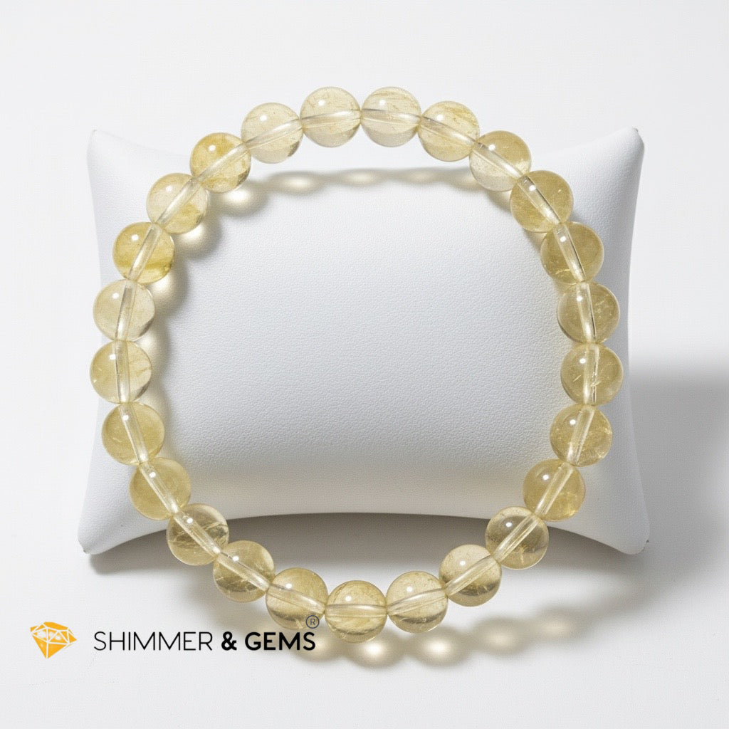 Golden Yellow Azeztulite 8mm Bracelet (30% OFF) Personal Power & Luck