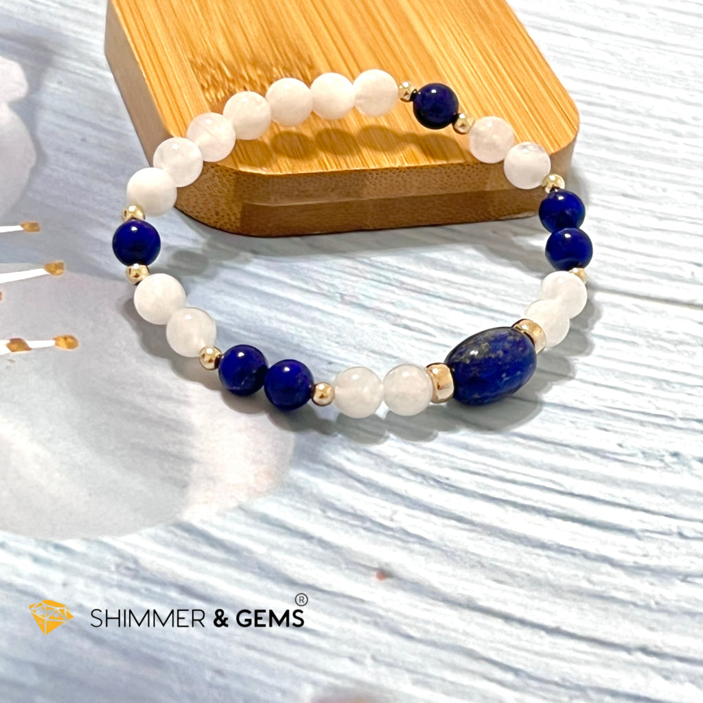 Good Energy Talisman Bracelet (Moonstone & Lapis Lazuli) Bracelets