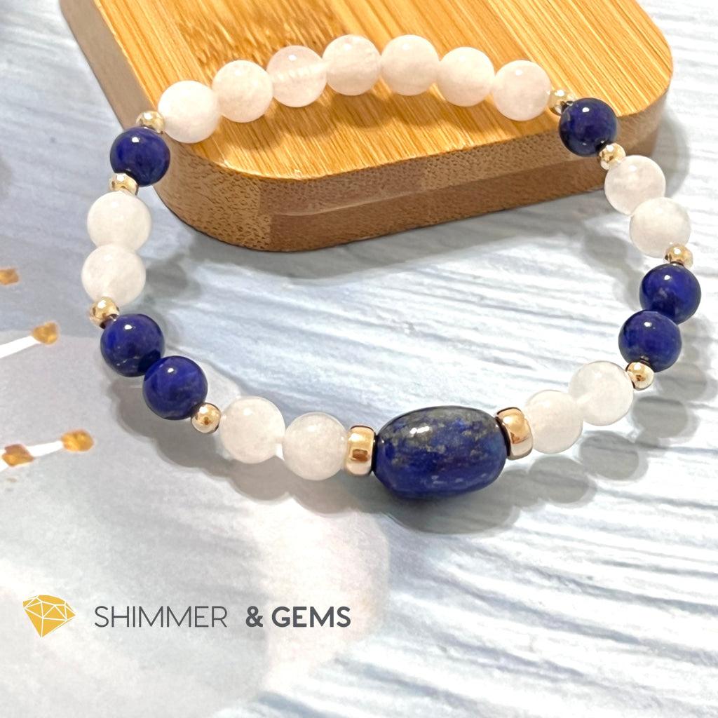 Good Energy Talisman Bracelet (Moonstone & Lapis Lazuli) Bracelets