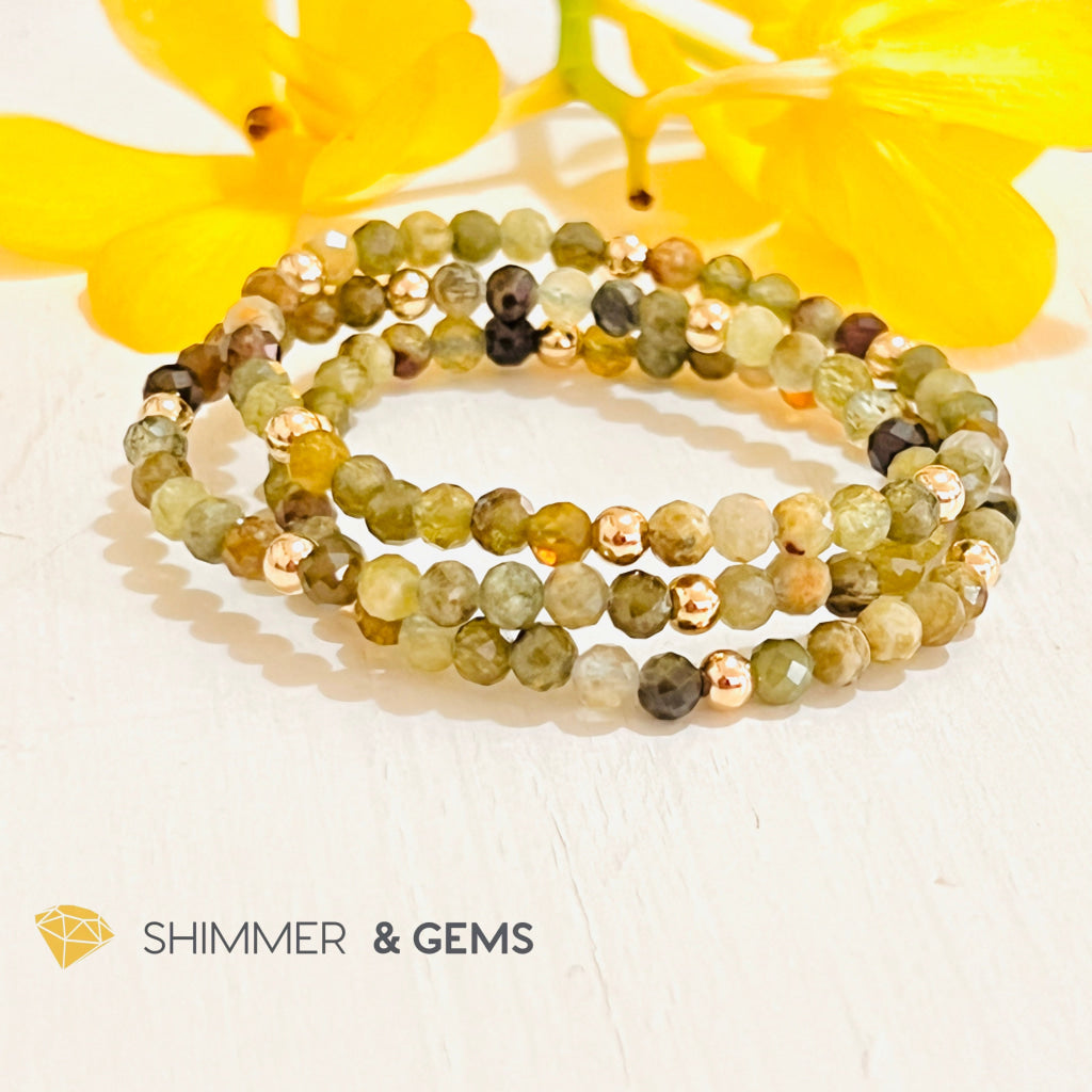 Green Garnet (Tsavorite) Healing Bracelet 4Mm Bracelets