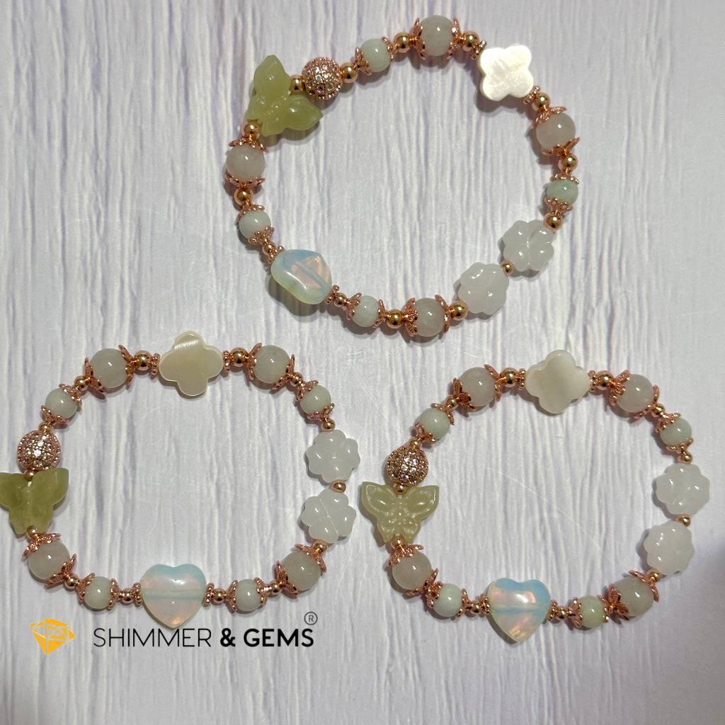 Green Jadeite Crystal Fairy Bracelet (Make A Wish!)