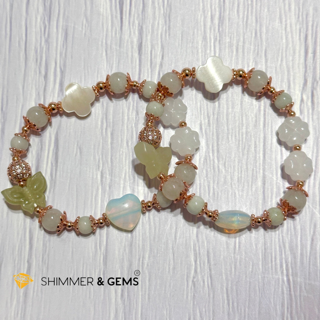 Green Jadeite Crystal Fairy Bracelet (Make A Wish!)