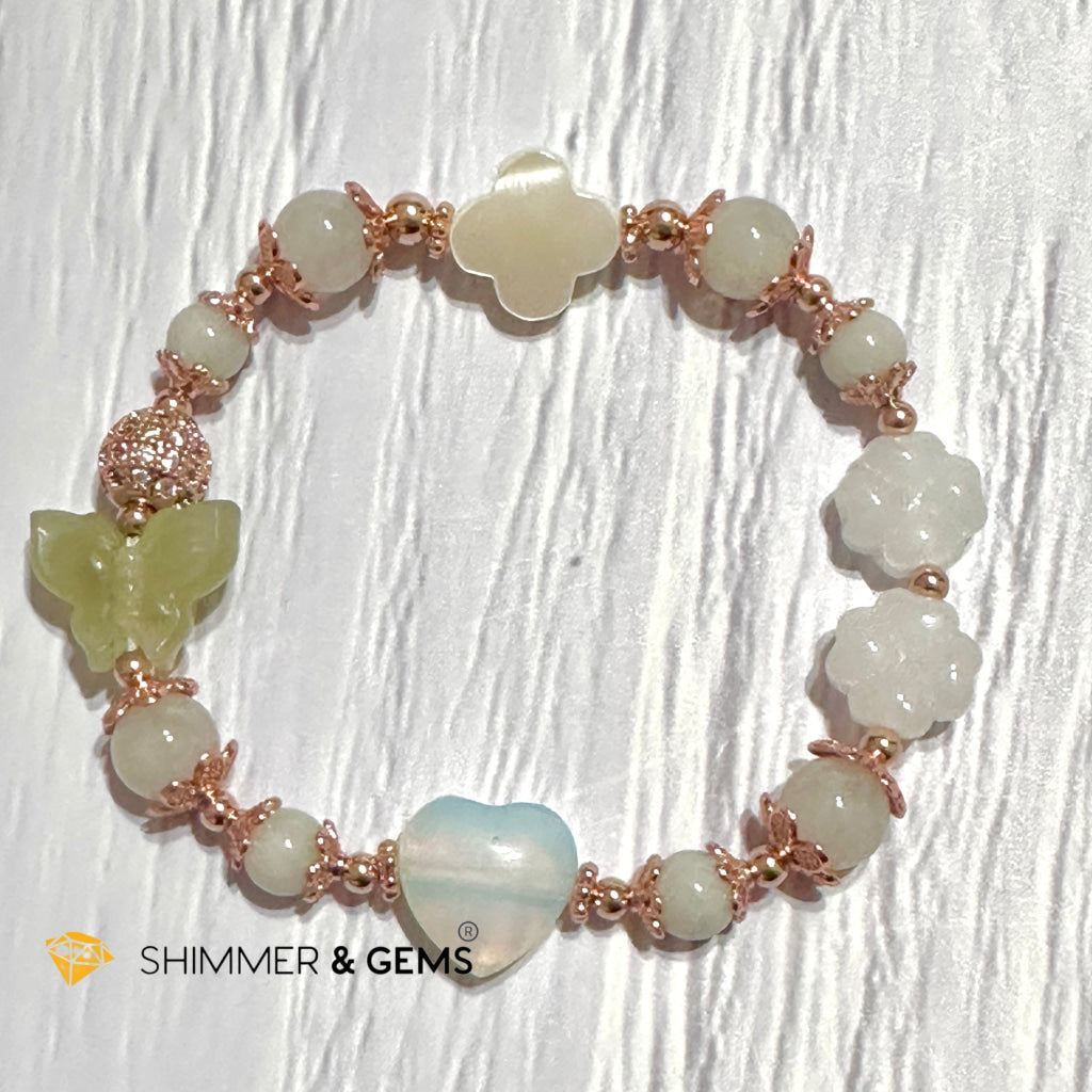 Green Jadeite Crystal Fairy Bracelet (Make A Wish!)