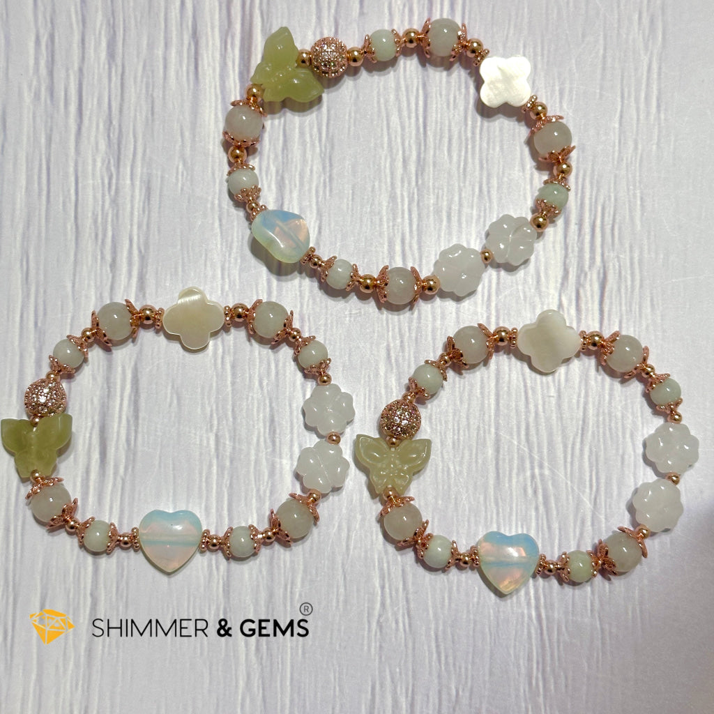 Green Jadeite Crystal Fairy Bracelet (Make A Wish!)