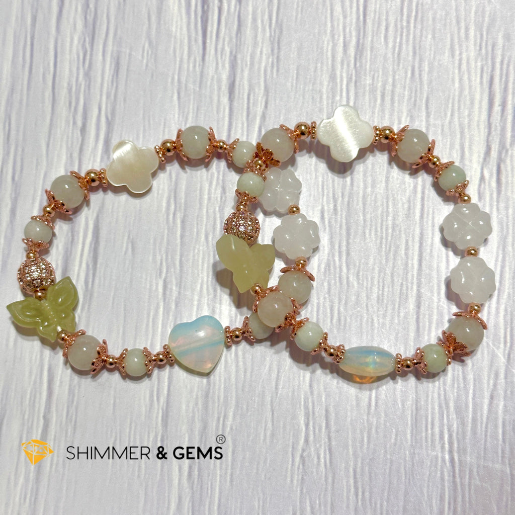 Green Jadeite Crystal Fairy Bracelet (Make A Wish!)