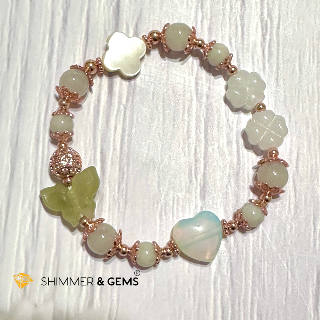 Green Jadeite Crystal Fairy Bracelet (Make A Wish!)