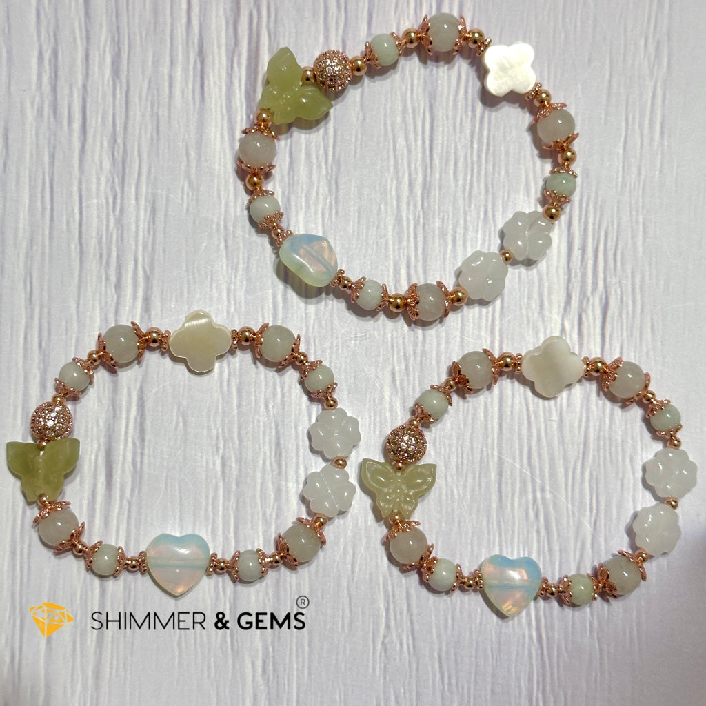 Green Jadeite Crystal Fairy Bracelet (Make A Wish!)