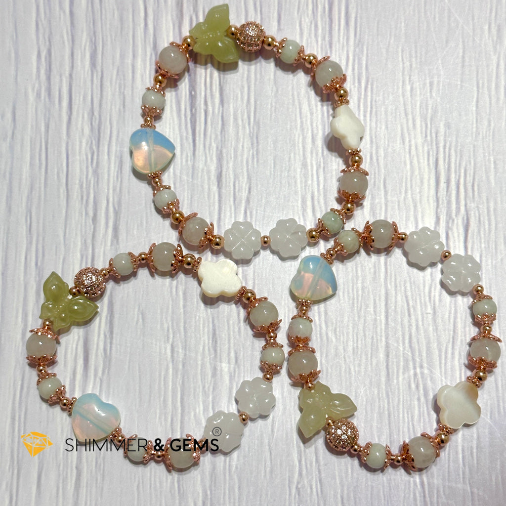 Green Jadeite Crystal Fairy Bracelet (Make A Wish!)