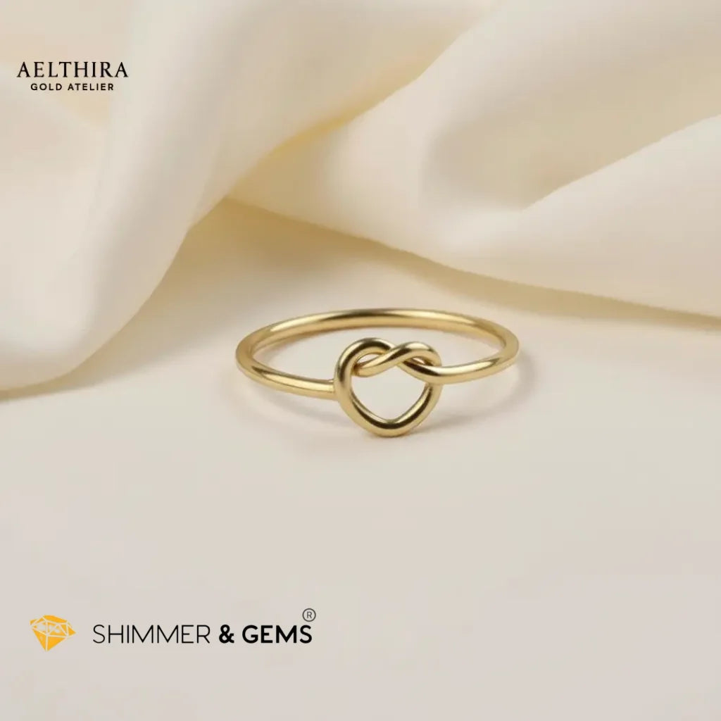 Heart Knot 14K Gold Filled Ring (1mm) Ring