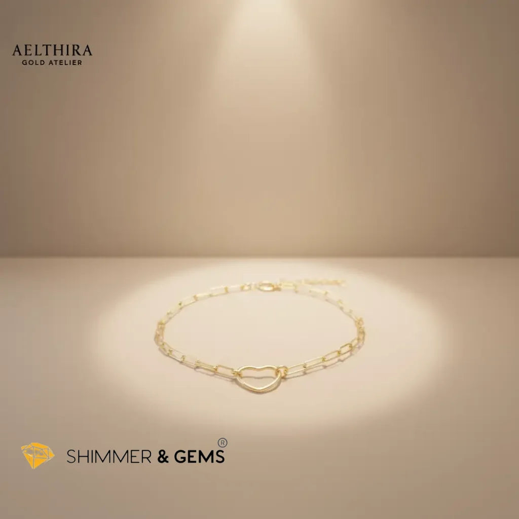 Heart Link 14K Gold Filled Bracelet (6-8”) Adjustable 6-8” Bracelet