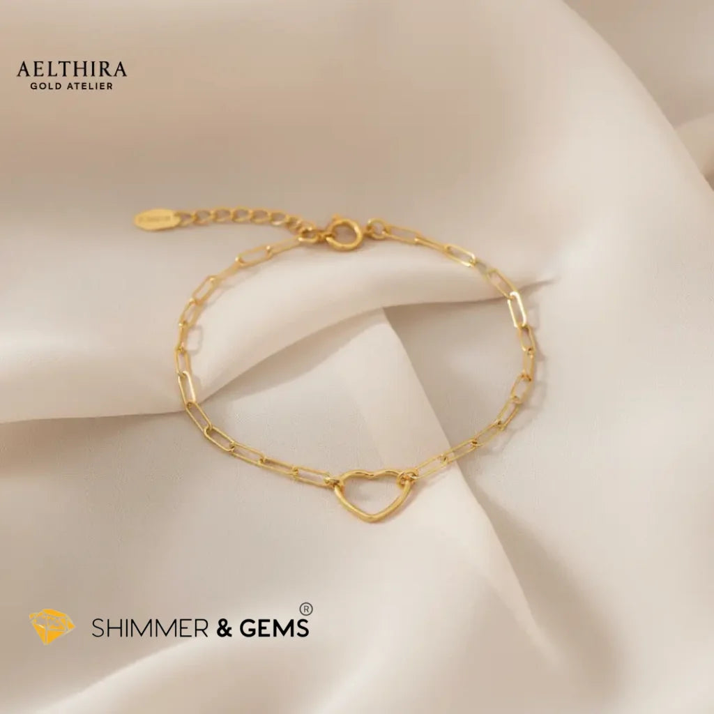 Heart Link 14K Gold Filled Bracelet (6-8”) Adjustable 6-8” Bracelet