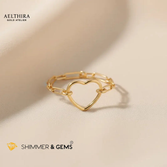 Heart Link 14K Gold Filled Ring Ring