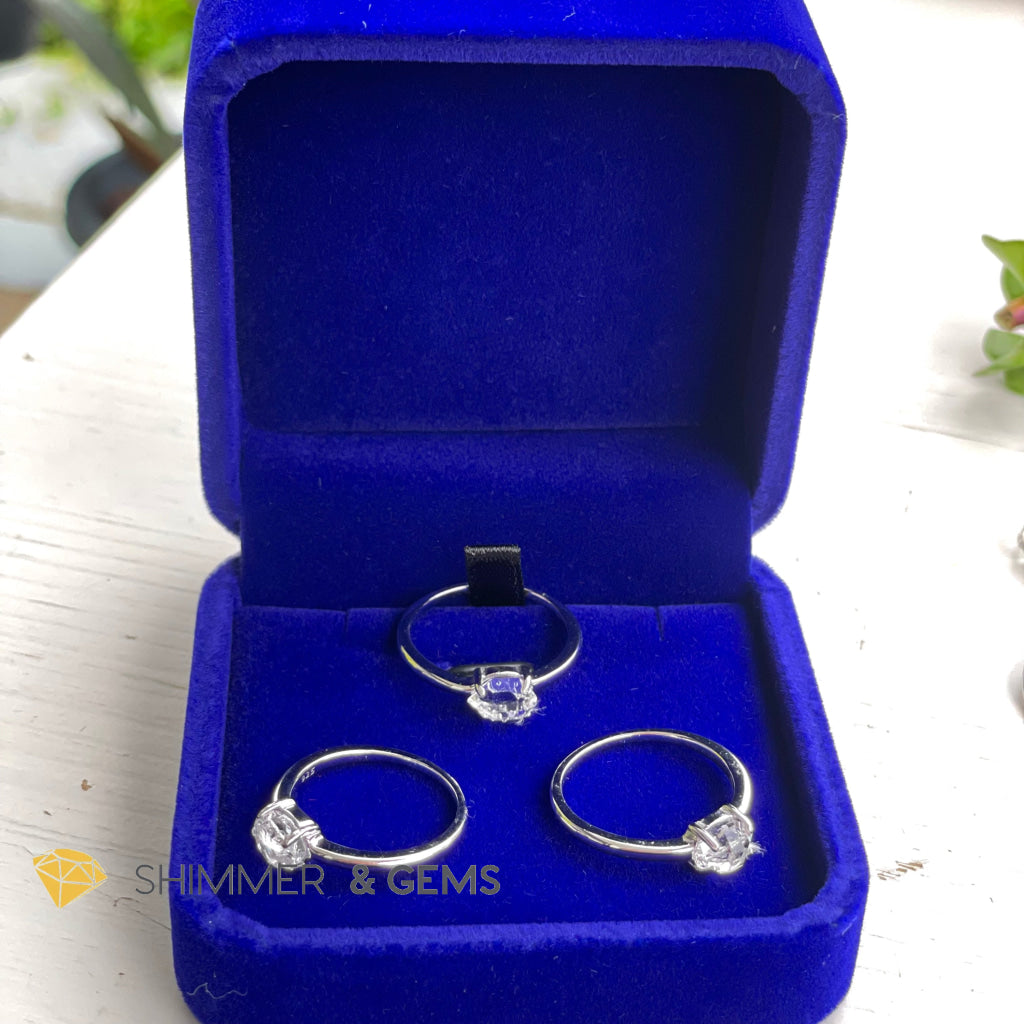 Herkimer Diamond 925 Silver Ring (High Vibrational) Rings
