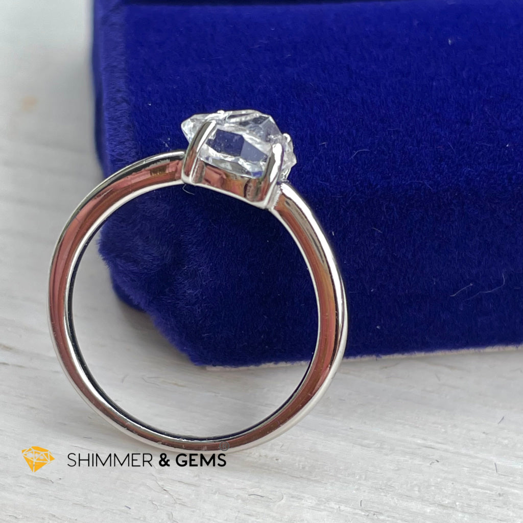 Herkimer Diamond 925 Silver Ring (High Vibrational) Rings