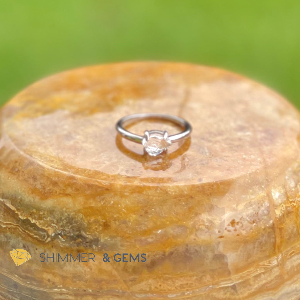 Herkimer Diamond 925 Silver Ring (High Vibrational) Rings