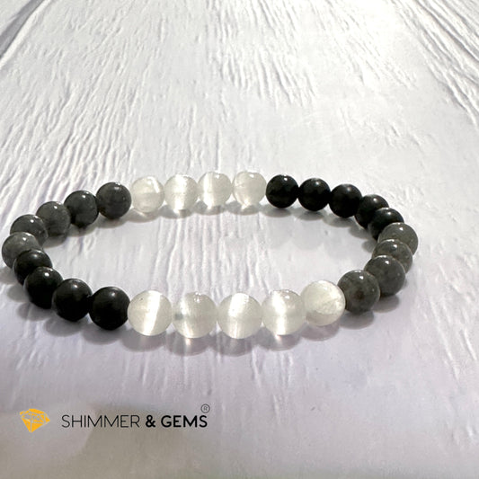 Immune Booster Remedy Bracelet (Shungite, Selenite & Labradorite 6mm)