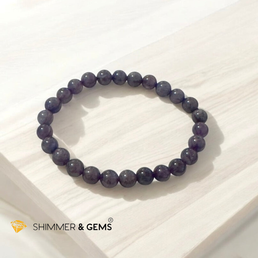 Iolite with Leklai Premium 7-8mm Bracelet (Detox • Debt Clearing • Magical Alchemy • Soul Cleansing) Sacred Technology Collection