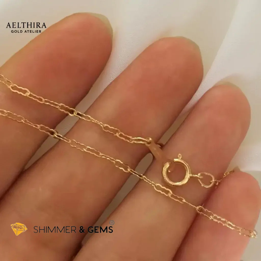 Italian Krinkle 14K Gold Filled Necklace Chain (1.5mm) 18” Necklace