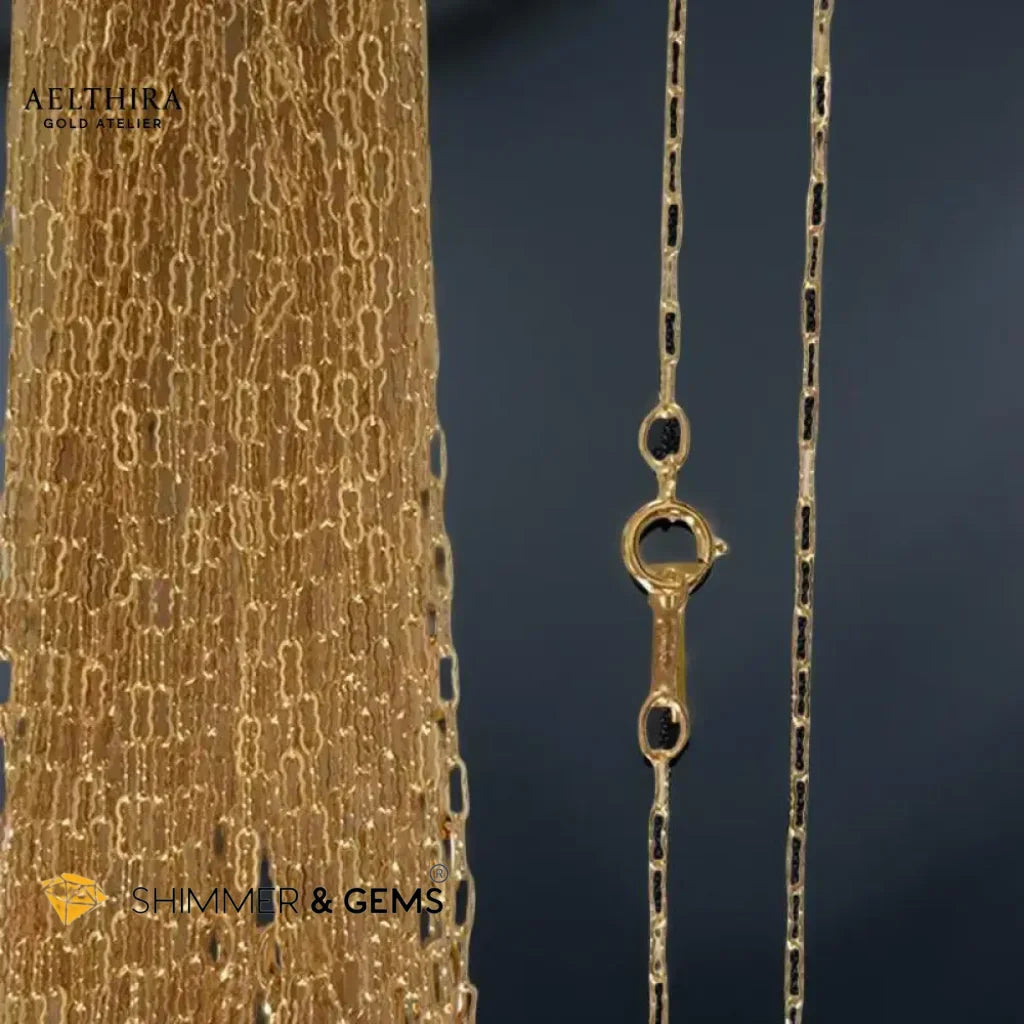 Italian Krinkle 14K Gold Filled Necklace Chain (1.5mm) 18” Necklace