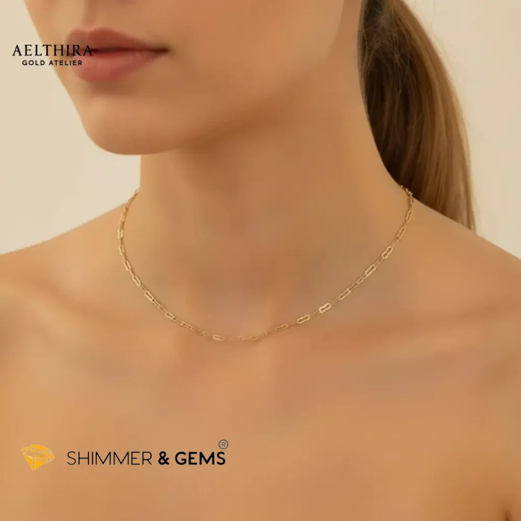 Italian Krinkle 14K Gold Filled Necklace Chain (1.5mm) 18” Necklace