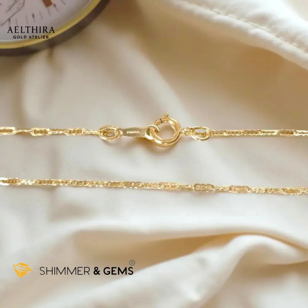 Italian Krinkle 14K Gold Filled Necklace Chain (1.5mm) 18” Necklace